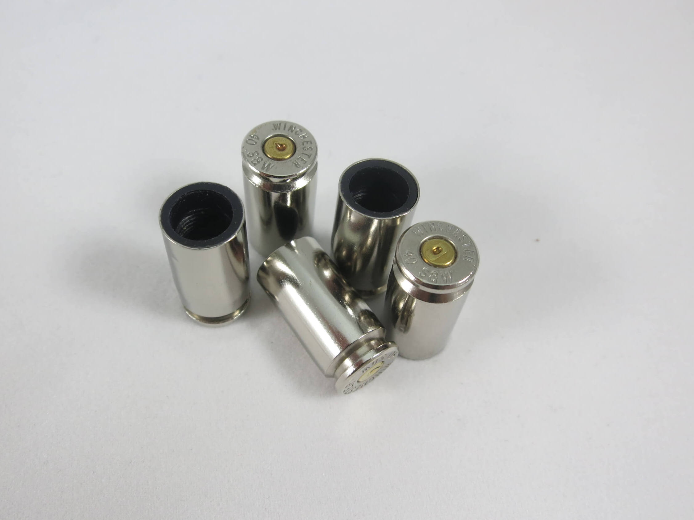 40 S&W nickel case tire valve cap-brass primer-1