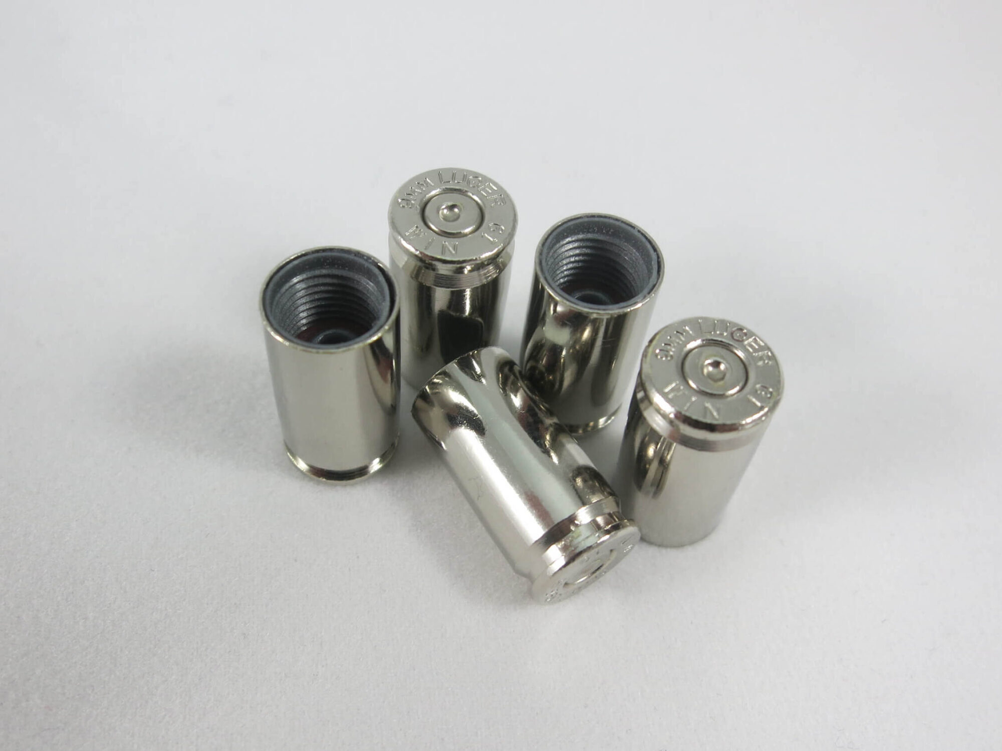 9mm Luger nickel case tire valve cap-3