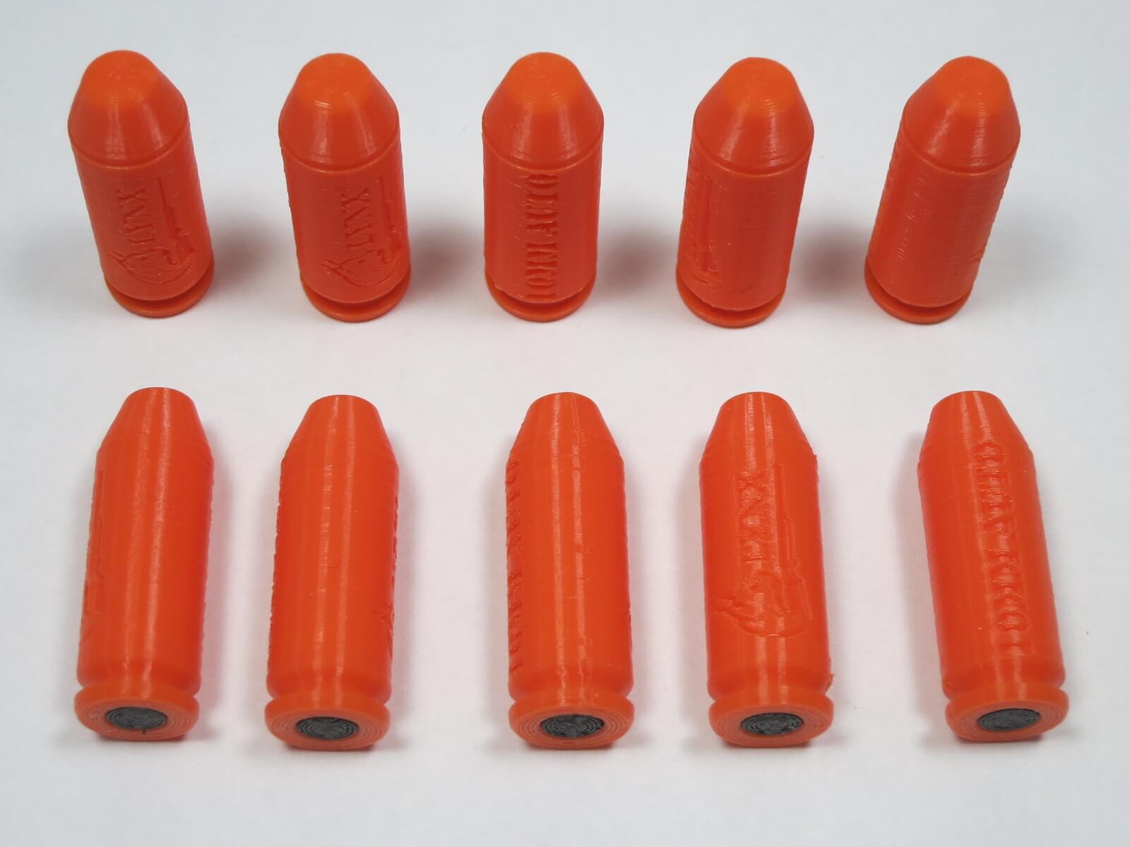 Plastic 10mm Snap Caps Orange-3