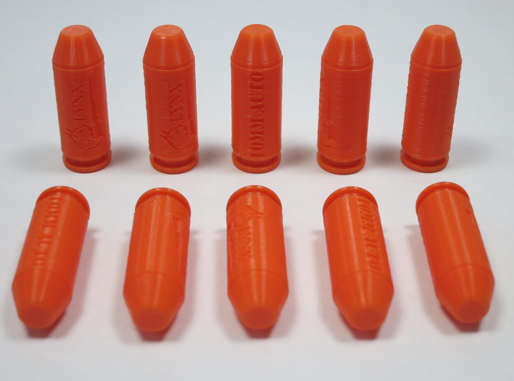 Plastic 10mm Snap Caps Orange-6