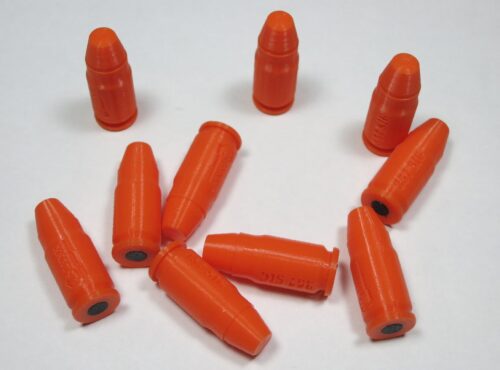 Plastic 357 SIG snap caps orange-2