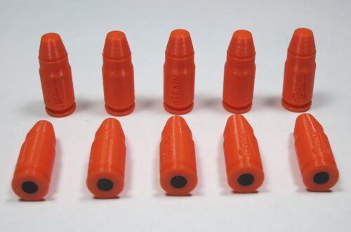 Plastic 357 SIG snap caps orange-4