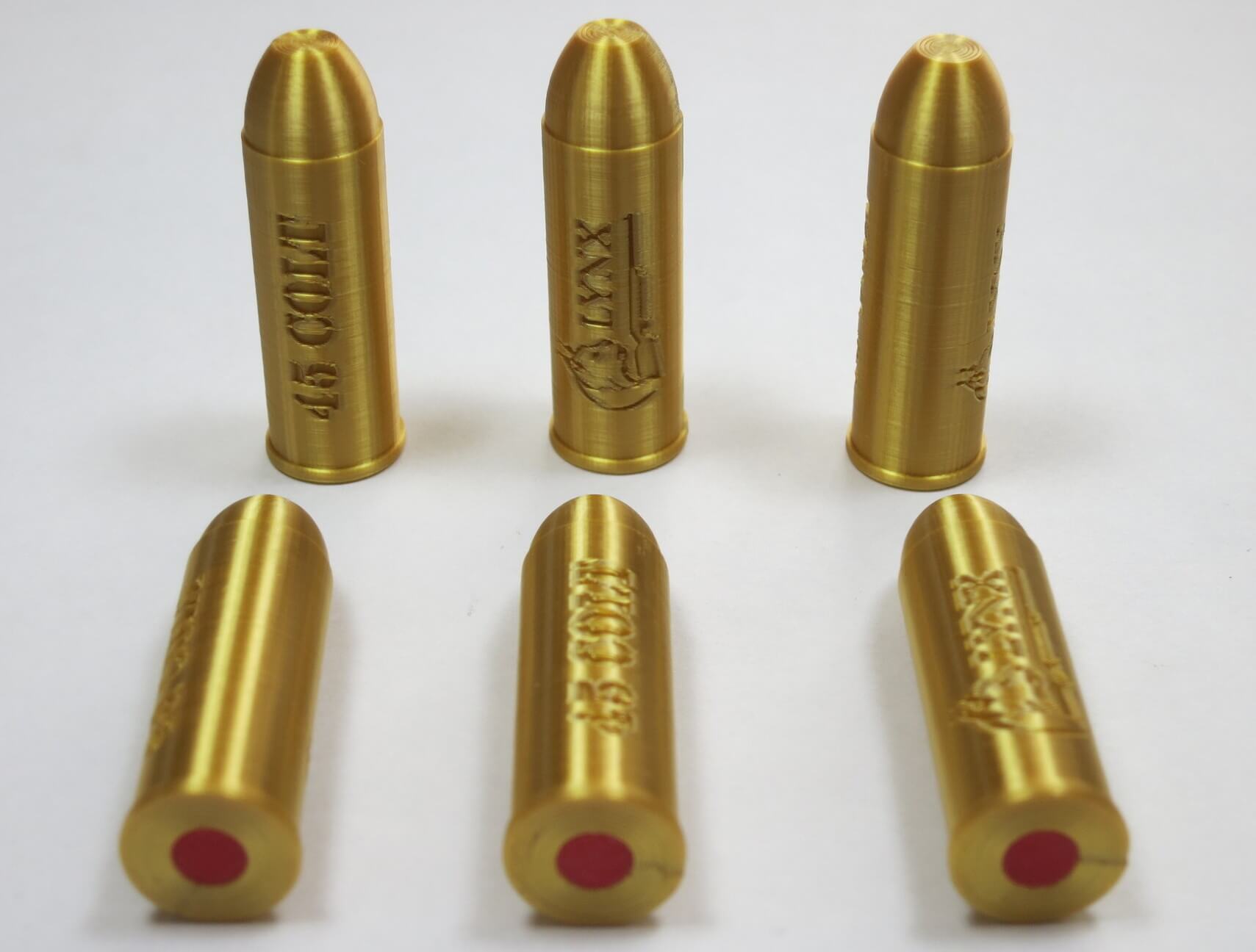 45 Colt plastic snap caps gold-4