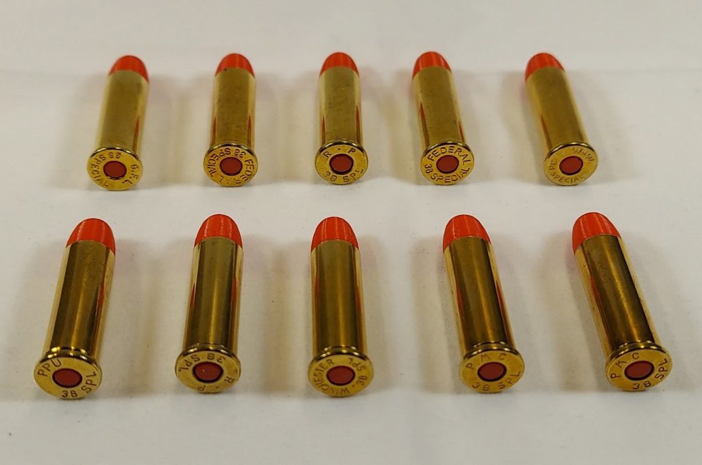 38 Special Brass Snap caps / Dummy Training Rounds (10 pack) Lynxammo