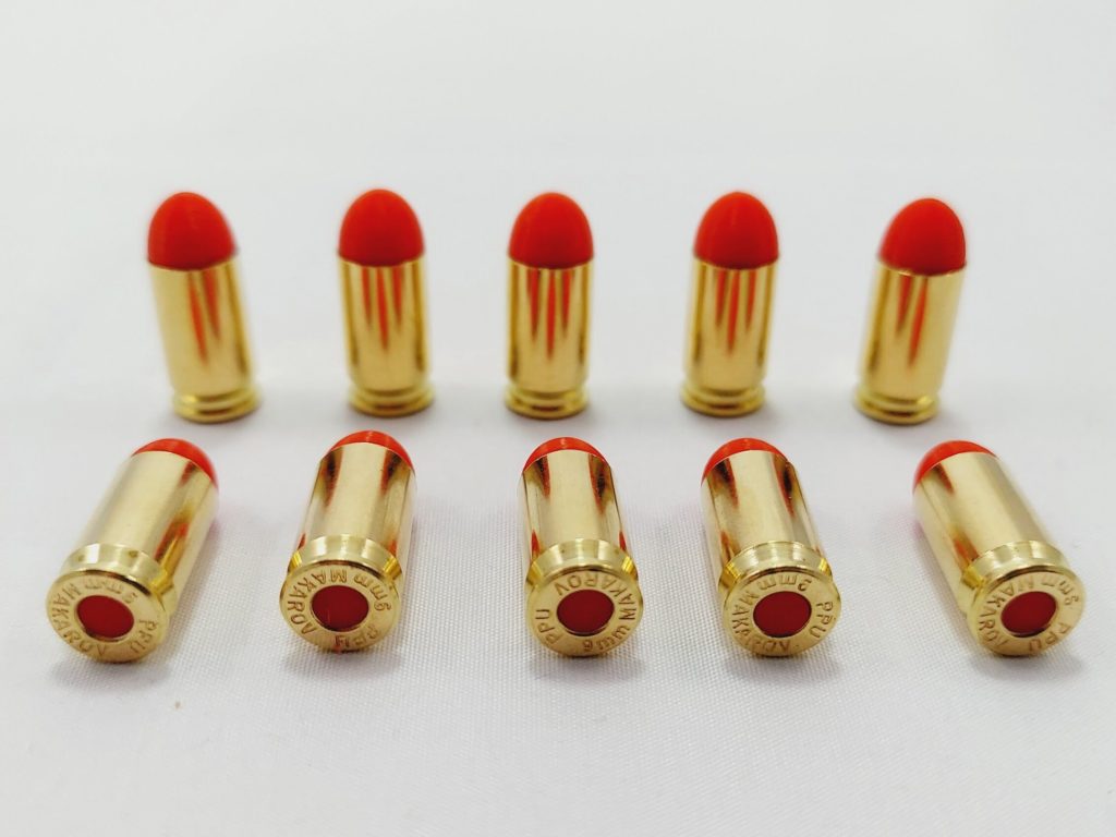 9mm Makarov Brass Snap caps / Dummy Training Rounds (10 pack) - Lynx-ammo